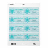 Bonnes Fêtes snowflake Étiquette de adresse de vac (Feuille entière)