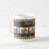 Bonnes fêtes tasse faite sur commande rayée de (Devant gauche)
