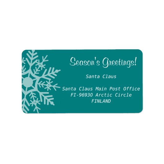 Bonnes Fêtes - Vacances - Étiquette de adresse (Devant)