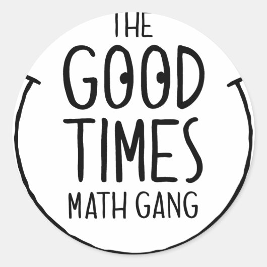 Bonnes périodes Math Gang - Sticker rond (Devant)