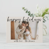 BONNES VACANCES CARTE DE NOËL SIMPLE PERSONNALISAB (Debout devant)