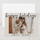 BONNES VACANCES CARTE DE NOËL SIMPLE PERSONNALISAB (Devant / Derrière)