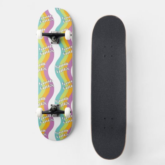 Bonnes Vibes Groovy Skateboard Deck (Recto)