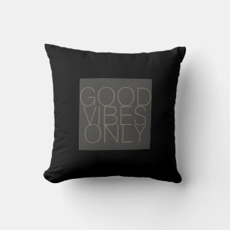 bonnes vibes ne citent que le coussin sur le noir