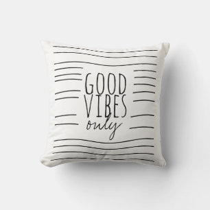 bonnes vibes seulement citer coussin moderne chic