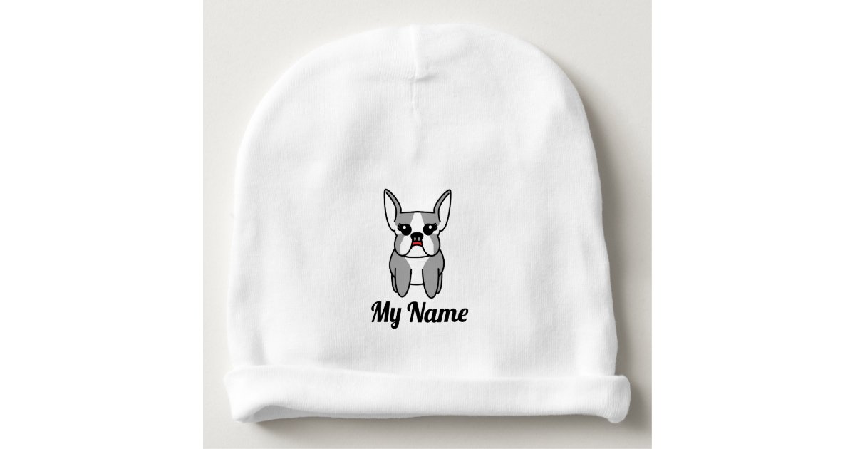 Bonnet Pour Bebe Chien Taureau Francais Mignon Mon Nom Zazzle Be