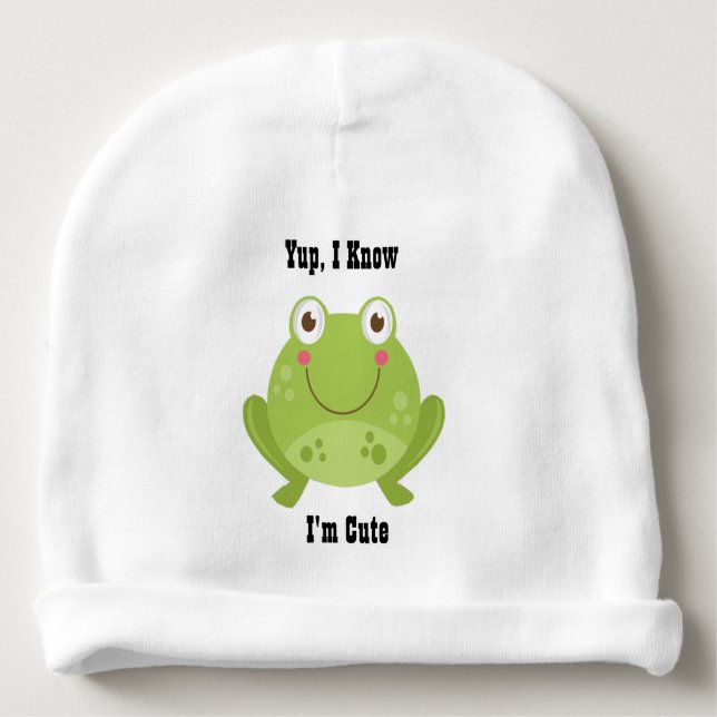 Bonnet Pour Bébé Grenouille mignonne (Devant)