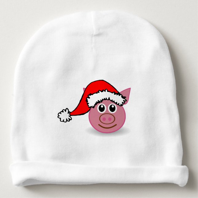 Bonnet Pour Bébé Un petit porc mignon pour Noël - (Devant)
