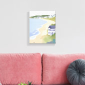 Bonnet Shores | Rhode Island Beach Waterverf Canvas Afdruk (Insitu (Woonkamer))