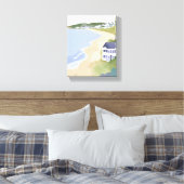 Bonnet Shores | Rhode Island Beach Waterverf Canvas Afdruk (Insitu (Slaapkamer))