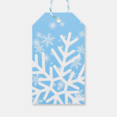 Bonnets de neige blancs sur les étiquettes cadeaux (Dos)