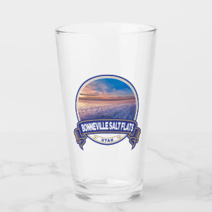 Bonneville Salt Flats Utah Travel Badge Glas