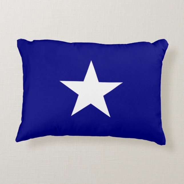 Bonnie Blue Flag White Star Accent Kussen (Achterkant)
