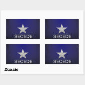 Bonnie blue secede rechthoekige sticker (Vel)