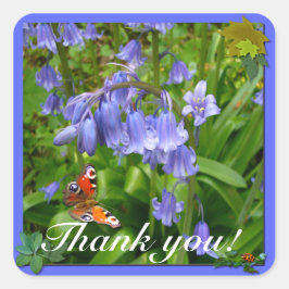 BONNIE BLUEBELL ~ Square Envelope Sealer/Sticker Vierkante Sticker