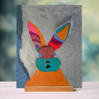 Bonnie Bunnie Acryl Print - Creatief getekend Bord