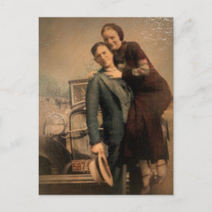 Bonnie & Clyde Briefkaart