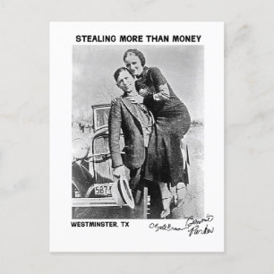 Bonnie & Clyde in Westminster (Texas) Briefkaart