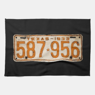 Bonnie & Clyde License Plate Theedoek
