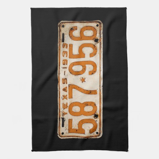 Bonnie & Clyde License Plate Theedoek (Verticaal)