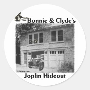 Bonnie & Clyde's Joplin Hideout Ronde Sticker