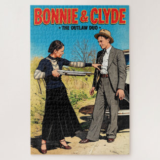 Bonnie En Clyde Het Buitenwettelijk Duo Retro Kuns Legpuzzel
