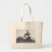 Bonnie Gray springt haar paard. Grote Tote Bag (Voorkant)