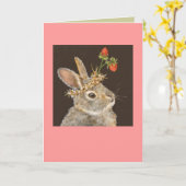 Bonnie la carte bébé lapin (Fleur jaune)