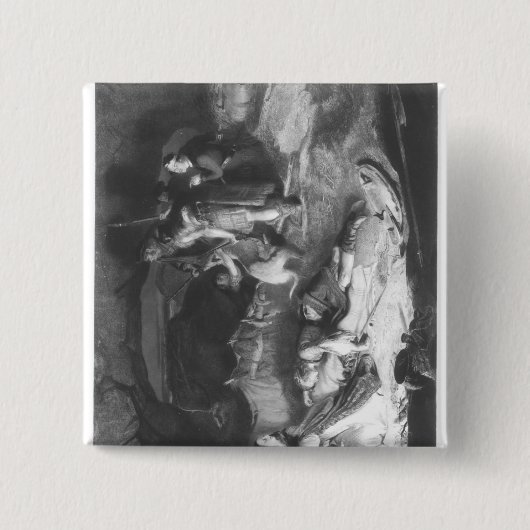 Bonnie Prince Charlie in Hiding Vierkante Button 5,1 Cm (Voorkant)