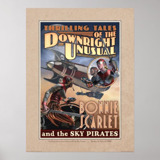 Bonnie Scarlet & the Sky Pirates Poster (18x24") (Devant)
