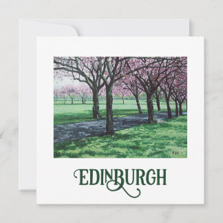 Bonnie Scotland Edinburgh Meadows beeldende kunst Feestdagenkaart