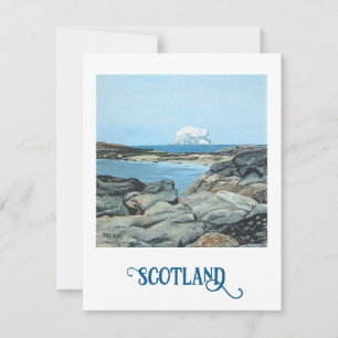 Bonnie Scotland North Berwick Bass Rock beeldende  Feestdagenkaart