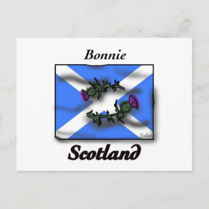 Bonnie Scotland thistle vlag Briefkaart