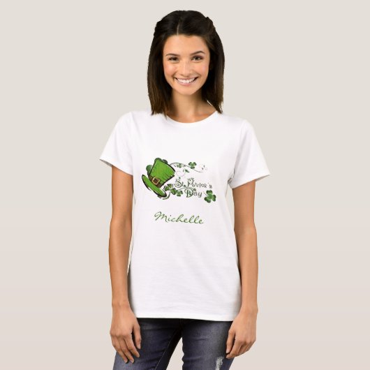 Bonnie St. Patrick's Day CUSTOM Name Business T-shirt (Voorkant volledig)