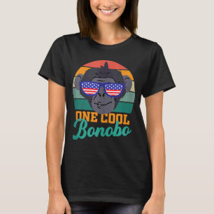 Bonobo chimpansee USA vlag World Bonobo Day mannen T-shirt