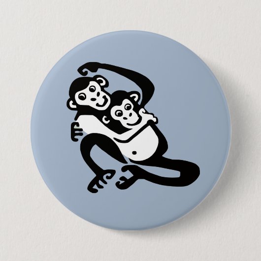 Bonobo - knop ronde button 7,6 cm (Voorkant)