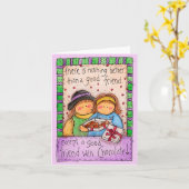 Bons amis - carte de voeux (Fleur jaune)