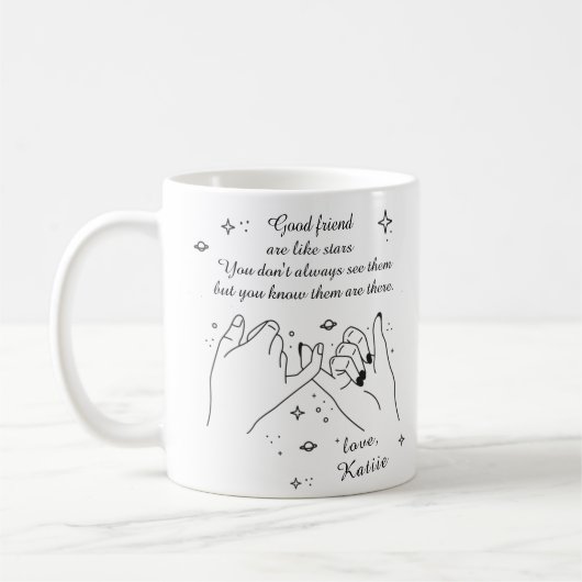 Bons amis comme Star Personal Best Friends Mug (Gauche)