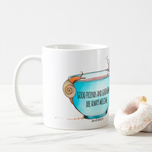 Bons amis et bonne tasse de café (Avec donut)