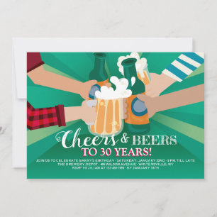 Bons amis et verres de bière, invitation