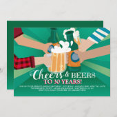Bons amis et verres de bière, invitation (Devant / Derrière)