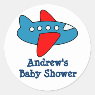 Bons autocollants d'avion pour baby shower party