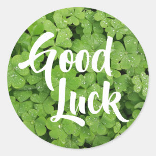 Bons autocollants de shamrock vert chance
