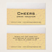 Bons-boissons pour bar, restaurant ou brasserie (Devant & derrière)