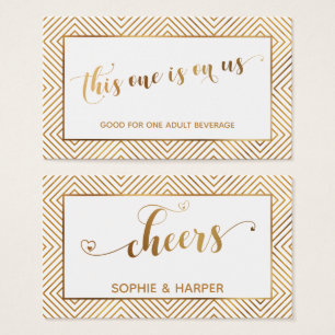 Bons de bar, Script Cœurs d'Or, Diamants, Blanc