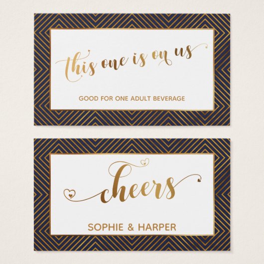 Bons de bar, Script Cœurs d'Or, Diamants, Nuit (Devant & derrière)