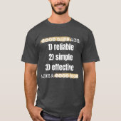 Bons papas, bon QMS noir T-shirt (Devant)