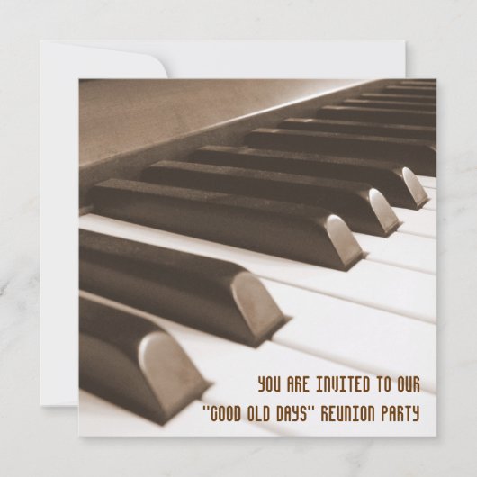 Bons vieux invitations de la Réunion de jours (Devant)