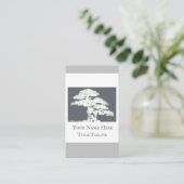 bonsai arbre personnalisé carte de visite double f (Debout devant)