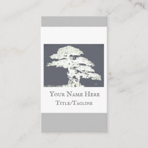 bonsai arbre personnalisé carte de visite double f